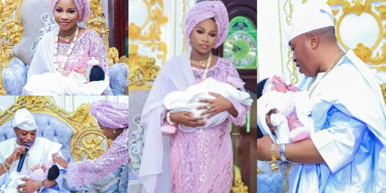 Oluwo of Iwo and his wife unveil their daughter to the world, name her after Olofin Adimula