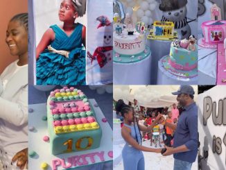 Actress Mercy Johnson and her husband throw lavish party for their daughter, Purity's 10th birthday