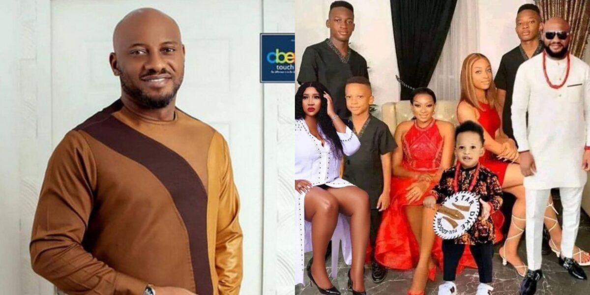 Fans drag Yul Edochie for endorsing a photoshopped Christmas picture of his family