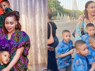 "Finally got these 4 in a shot" - FFK's ex-wife, Precious Chikwendu celebrates as she pose with her 4 kids