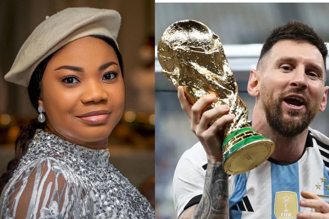 “Messi Mercy is blessed” – Mercy Chinwo celebrates Lionel Messi’s World Cup win