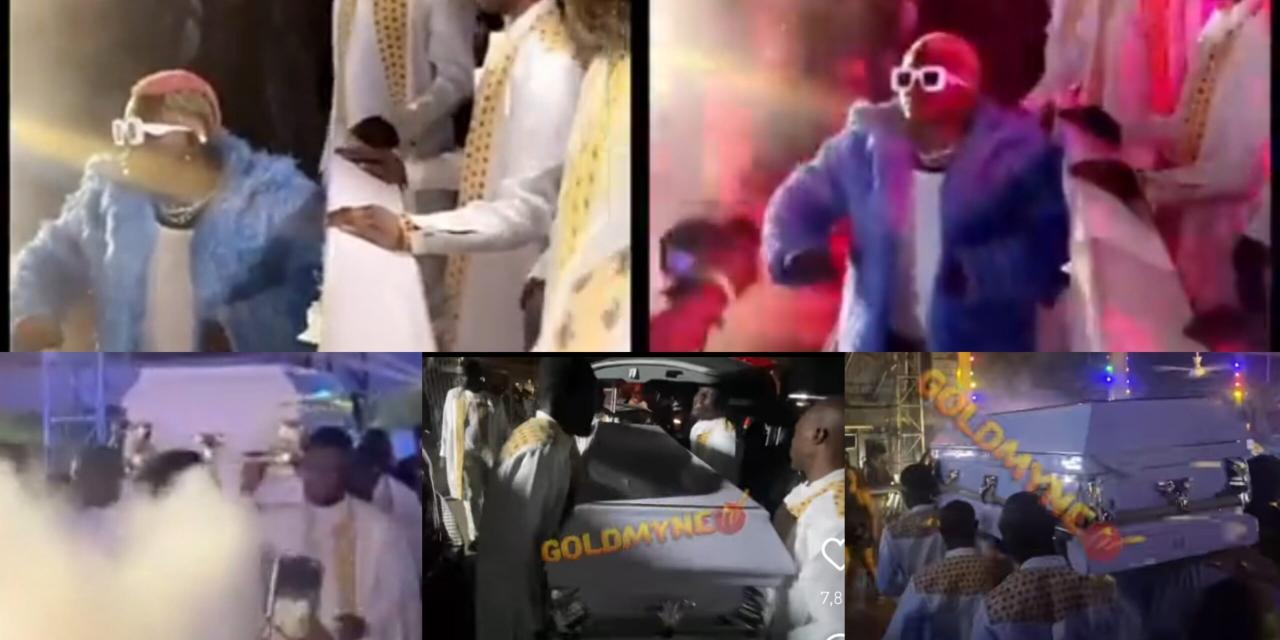 Singer Portable stirs more controversy as he arrives his concert in a coffin (Watch Video)