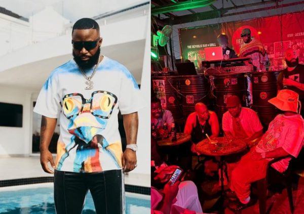 Cassper Nyovest bonds with American stars, Dave Chappelle and Talib Kweli in Ghana (Video)