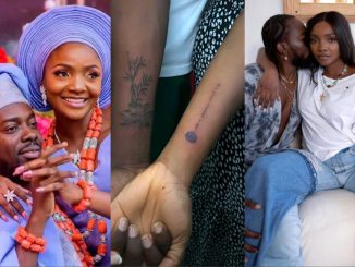 Celebrity Couple, Adekunle Gold and Simi get matching tattoos