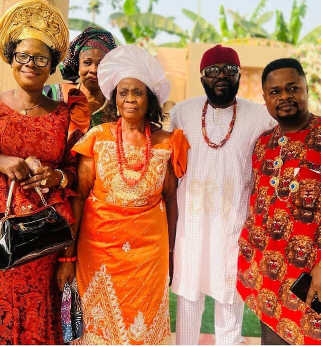 Identity of Actress Nkiru Sylvanus' husband has been finally unveiled as pictures emerge from their traditional wedding