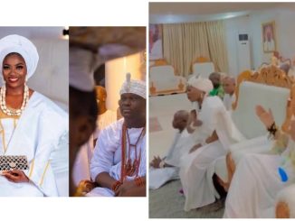 Olori Ashley invokes the gods of Ike Ife as she declares she is having a set of twins for the Ooni of Ife