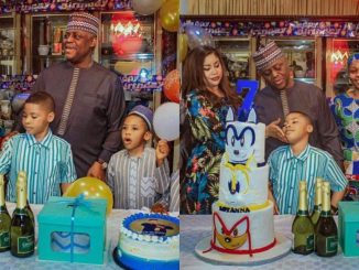 Nigerians react as FFK and his ex-wife, Precious Chikwendu reunite for their son's 7th birthday