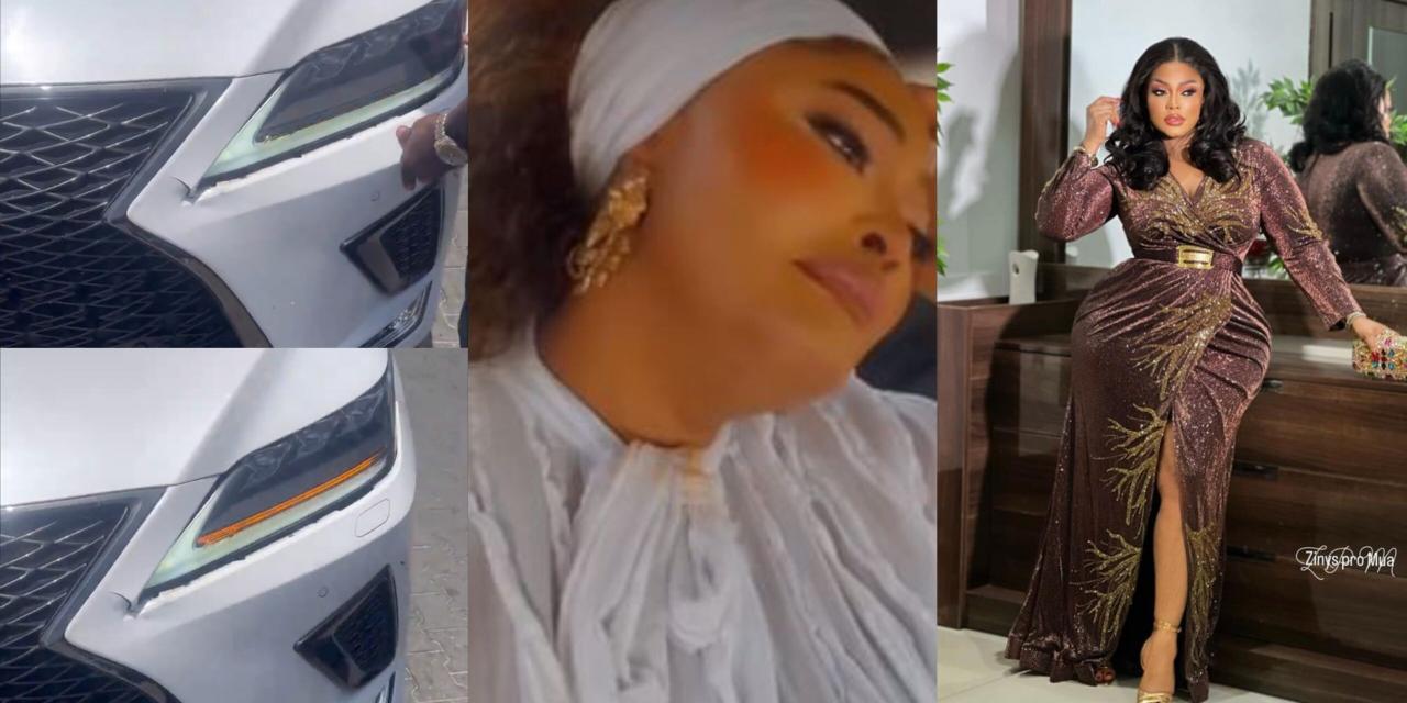 Actress Biodun Okeowo Omoborty laments after bashing her car twice within the space of 10mins