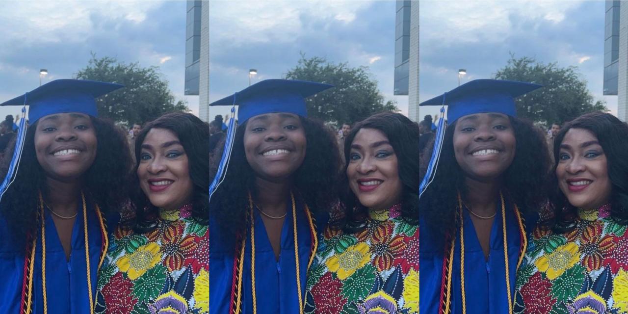 “It’s been God all the way” – Actress Foluke Daramola celebrates as her daughter graduates from a school in the United States