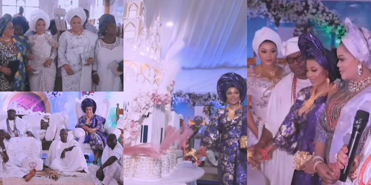 Ooni of Ife’s sister, Princess Adesola Ogunwusi shares beautiful moments from his wedding to Queen Elizabeth Akinmuda