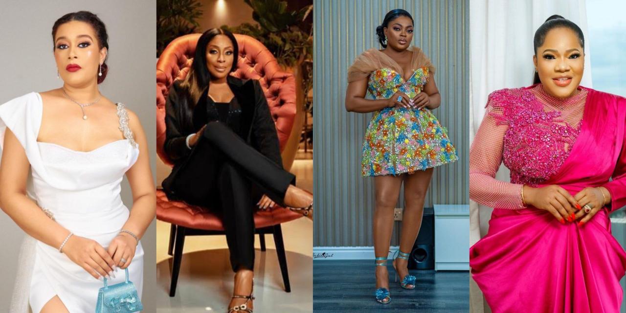 Actress Adunni Ade gets emotional after making the list of the top box office women in Filmmaking for 2022 alongside Mo Abudu, Funke Akindele, Toyin Abraham