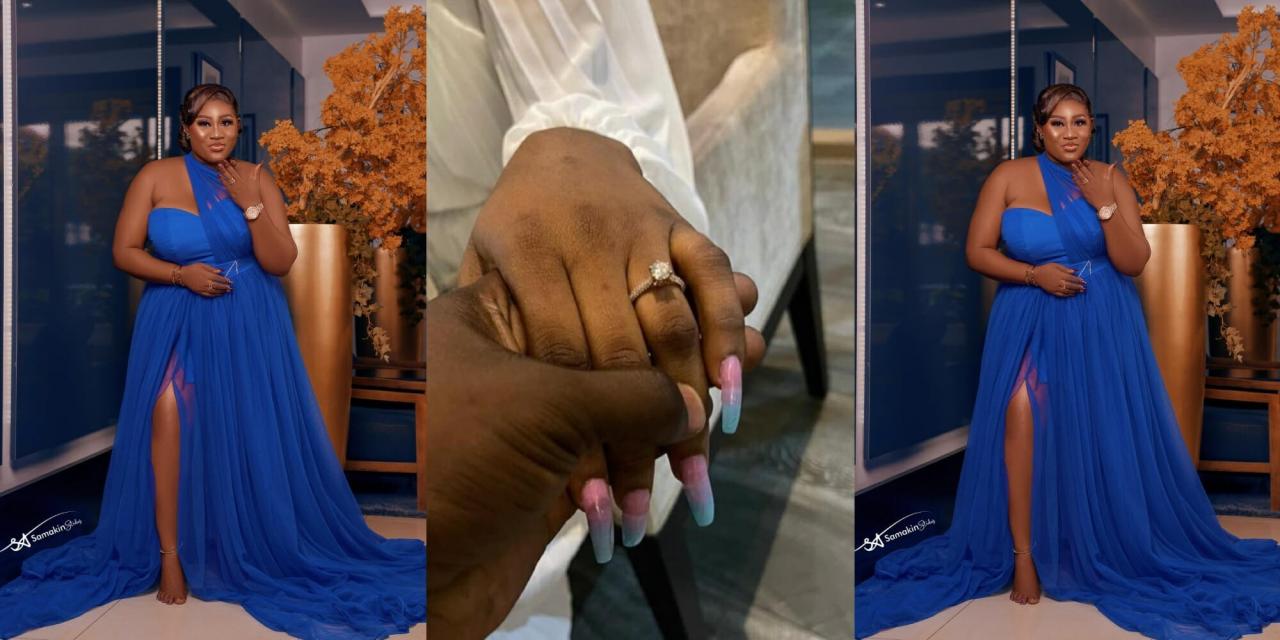 Actress Yetunde Bakare stirs reactions as she shares her engagement pictures