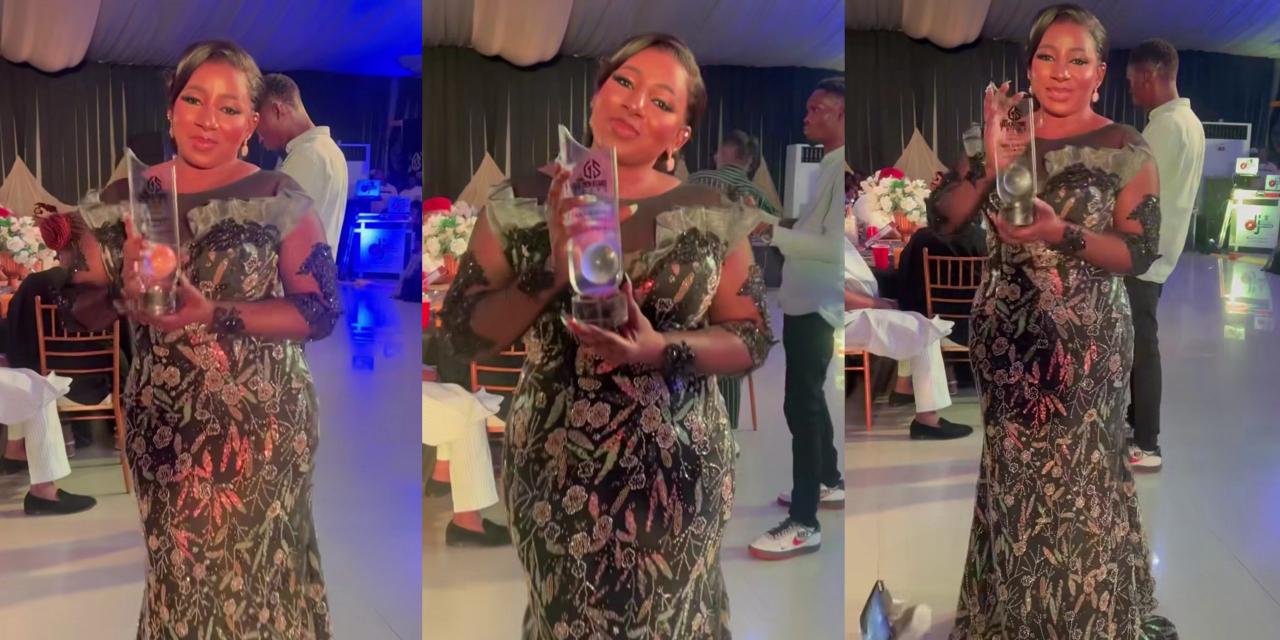 “Congratulations to me” – Actress Mide Martins Abiodun wins ‘ 2023 Face of Nollywood’ award
