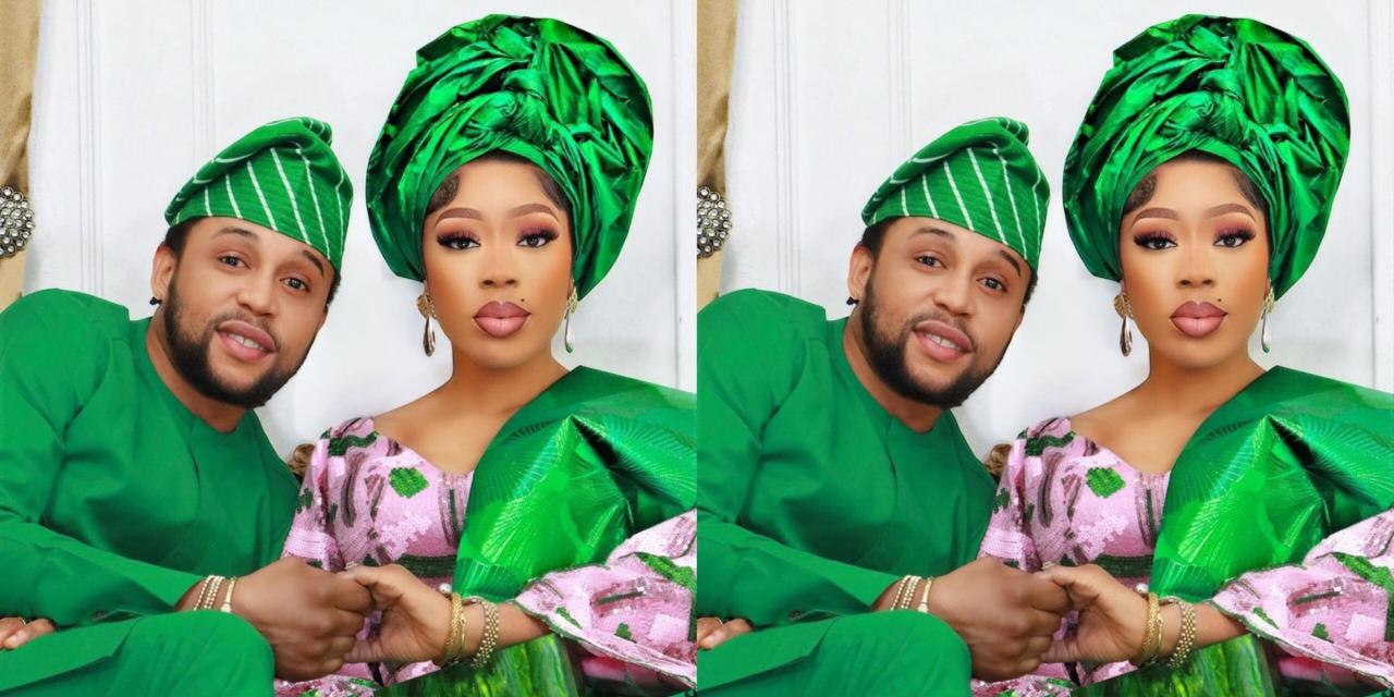 “Can’t stop, won’t stop loving you” – Actor Sunkanmi Omobolanle and his wife celebrate their 12th wedding anniversary