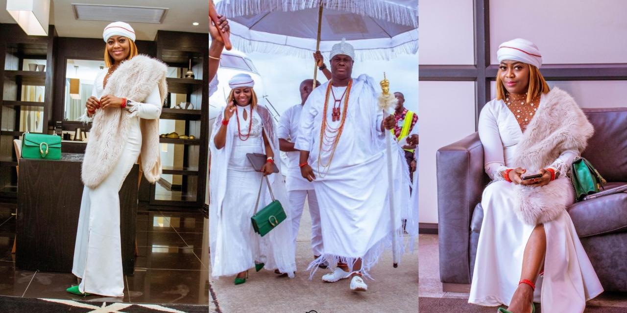 Ooni of Ife’s wife, Queen Ashley brags about how she enjoys being around her husband