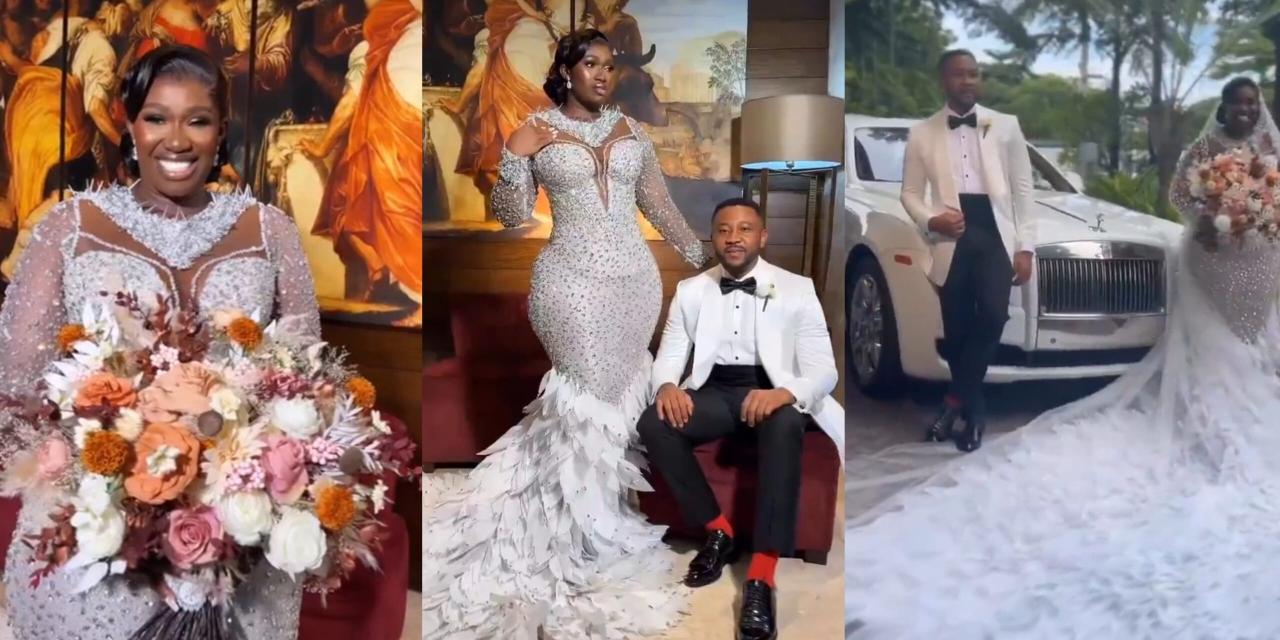 See some beautiful pictures and videos as Warri Pikin remarries her husband to celebrate their 10th year wedding anniversary