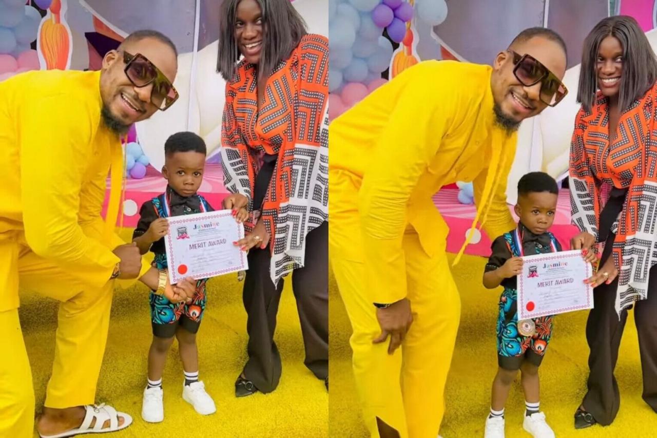 “I brag differently” – Actor Junior Pope brags about his son’s as the win awards at their school graduation ceremony