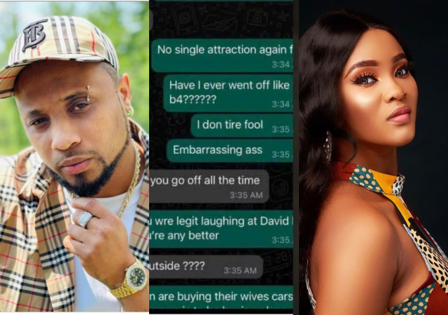 “At least I don’t have a child outside” – B-Red mocks Davido in leaked WhatsApp chat with his wife