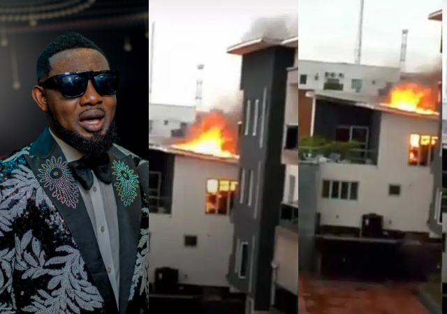 “God will continue to protect you” – Nollywood stars console Ayo Makun as his property gets razed down following a terrible fire accident