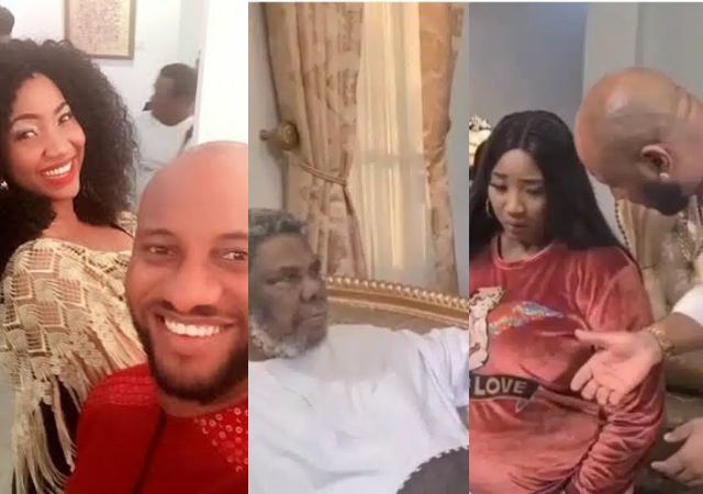 “Show me a shameless prodigal son” – Fans react to Yul Edochie’s post dragging his father, Pete Edochie with a movie clip featuring Judy Austin