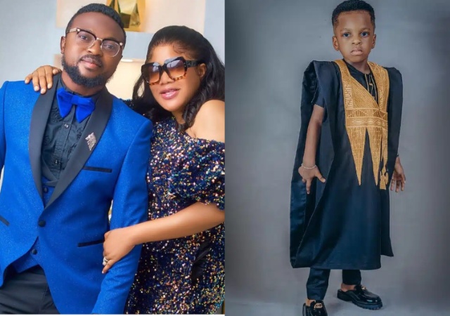 “You will always excel in all you do” – Toyin Abraham and her husband, Kolawole Ajeyemi shower prayers on their son as he marks his 4th birthday