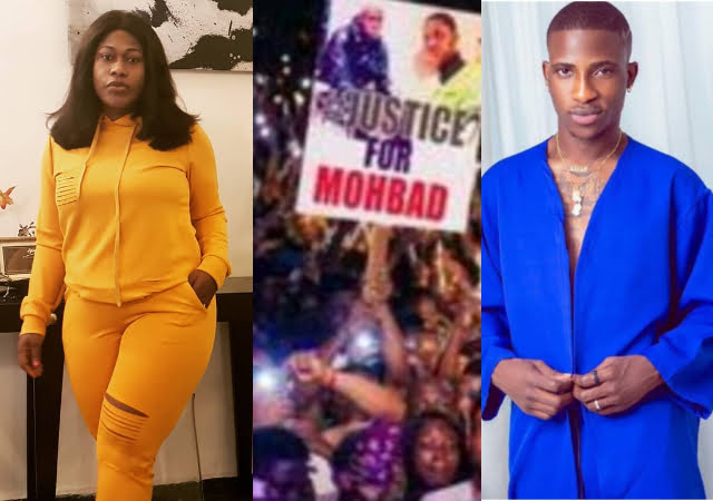 “This is candle night and not protest!!!” – Nollywood stars Uche Jombo and Alesh Sanni slam those who turned Mohbad’s Candlelight Procession to a protest