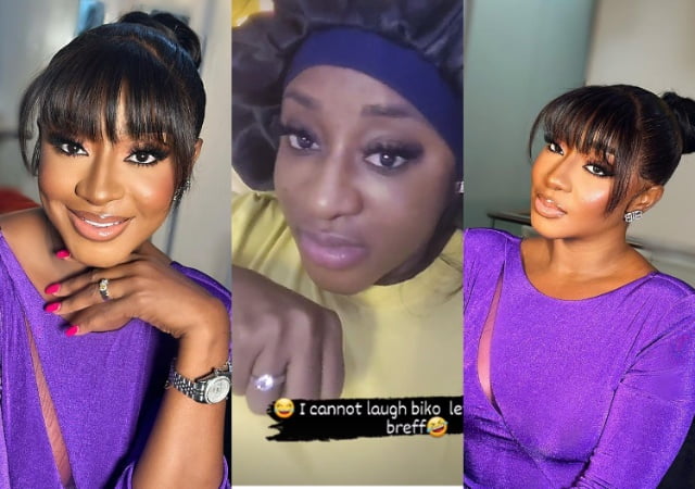 “You don suppose enter menopause by now” – Netizens drag Actress Ini Edo as she flaunts her engagement ring